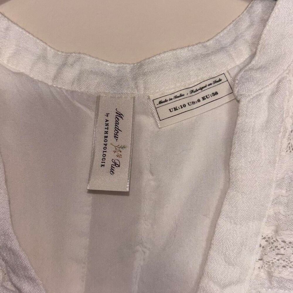 Anthropologie Women's White Blouse - Picture 2 of 4
